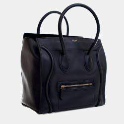 Celine Black Mini Calfskin Luggage Tote