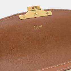 Celine Teen Triomphe Shoulder Bag White Tan