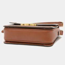 Celine Teen Triomphe Shoulder Bag White Tan