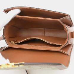 Celine Teen Triomphe Shoulder Bag White Tan