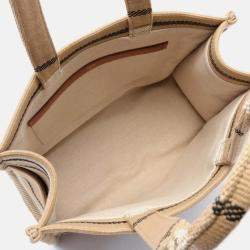 Celine Large Cabas Thais Tote Bag Canvas Beige Ivory Black