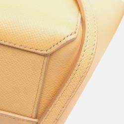 Celine Yellow Pico Grained Calfskin Belt Bag