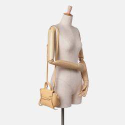 Celine Yellow Pico Grained Calfskin Belt Bag