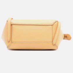Celine Yellow Pico Grained Calfskin Belt Bag