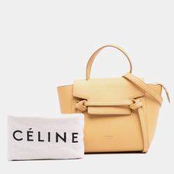 Celine Yellow Pico Grained Calfskin Belt Bag