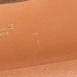 Celine White Triomphe Coated Canvas Claude Shoulder Bag