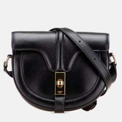 Pre Owned Celine Black Small Calfskin Besace 16 Crossbody