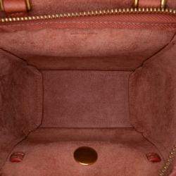 Celine Orange Pico Grained Calfskin Belt Bag