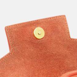 Celine Orange Pico Grained Calfskin Belt Bag