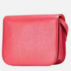 Celine Red Medium Calfskin Classic Box
