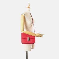 Celine Red Medium Calfskin Classic Box