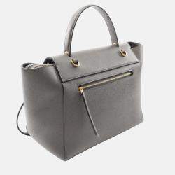 Celine Grey Mini Grained Calfskin Belt Bag