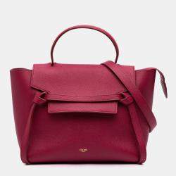 Celine Red Micro Grained Calfskin Belt Bag