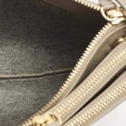 Celine Beige Leather Small Trio Crossbody Bag