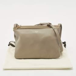 Celine Beige Leather Small Trio Crossbody Bag