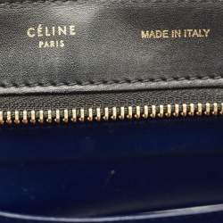 Pre Owned Celine Tricolor Leather and Suede Medium Trapeze Top Handle Bag