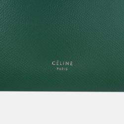Pre Owned Celine Green Mini Grained Calfskin Belt Bag