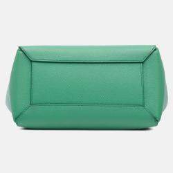 Pre Owned Celine Green Mini Grained Calfskin Belt Bag