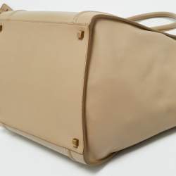 Pre Owned Celine Beige Leather Medium Phantom Luggage Tote