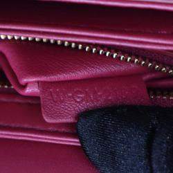 Celine Red Teen Shiny Calfskin Triomphe Crossbody