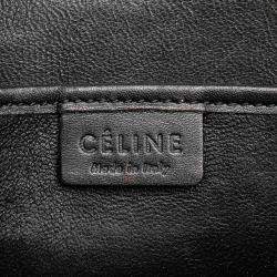 Pre Owned Celine Beige Black Nano Tricolor Nubuck and Calfskin Luggage Tote