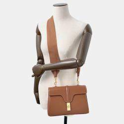 Pre Owned Celine Teen Soft 16 Tan Leather Shoulder Bag