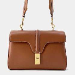 Celine Teen Soft 16 (Season) Shoulder Tan Calf Leather