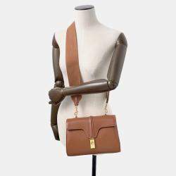 Celine Teen Soft 16 (Season) Shoulder Tan Calf Leather