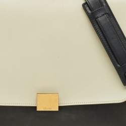Celine Tri Color Leather and Canvas Medium Trapeze Bag