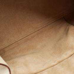 Pre Owned Celine White Leather Small Ring Satchel