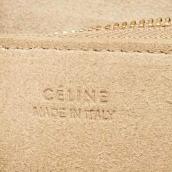 Pre Owned Celine White Leather Small Ring Satchel