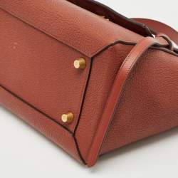 Pre Owned Celine Brown Leather Mini Belt Top Handle Bag