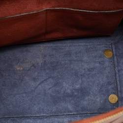 Pre Owned Celine Brown Leather Mini Belt Top Handle Bag