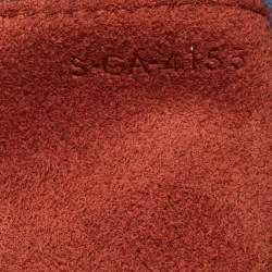 Pre Owned Celine Brown Leather Mini Belt Top Handle Bag