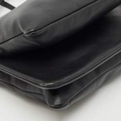 Pre Owned Céline Black Leather Large Trio Crossbody Bag