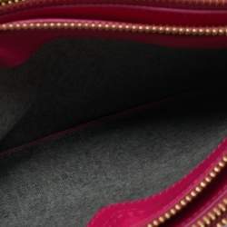 Pre Owned Celine Fuchsia Leather Small Trio Crossbody Bag