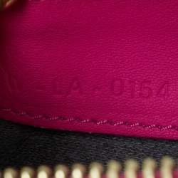 Pre Owned Celine Fuchsia Leather Small Trio Crossbody Bag