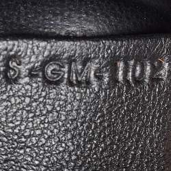 Pre Owned Celine Black/Orange Calf Hair and Leather Medium Edge Top Handle Bag