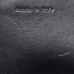 Pre Owned Celine Black/Orange Calf Hair and Leather Medium Edge Top Handle Bag