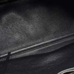 Pre Owned Celine Black/Orange Calf Hair and Leather Medium Edge Top Handle Bag