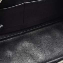 Pre Owned Celine Black/Orange Calf Hair and Leather Medium Edge Top Handle Bag