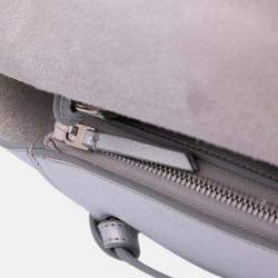 Pre Owned Celine Grey Nano Laminated Calfskin Belt Bag