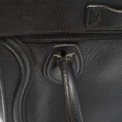 Pre Owned Celine Black Leather Nano Luggage Tote