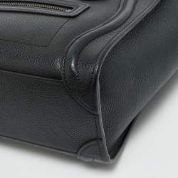 Pre Owned Celine Black Leather Nano Luggage Tote