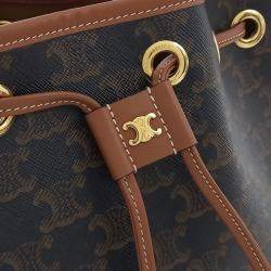 Pre Owned Celine Brown Coated canvas Triumph Clara Bag