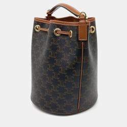 Pre Owned Celine Brown Coated canvas Triumph Clara Bag