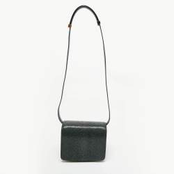 Pre Owned Celine Black Stingray and Leather Small Classic Box Flap Bag