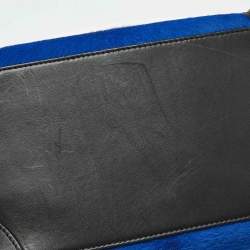 Pre Owned Celine Tricolor Calf Hair and Leather Mini Luggage Tote