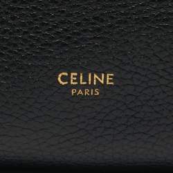 Pre Owned Celine Black Leather Small Sangle Bucket Bag