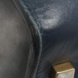 Pre Owned Celine Tri Color Leather and Suede Mini Luggage Tote